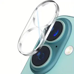 9H Hardness Tempered Glass Camera Lens Protector, Anti-scratch Phone Camera Lens Protective Film, Phone Accessories for iPhone 16/16 Plus/16 Pro/16 Pro Max, Cover, Cellphone, Protection
