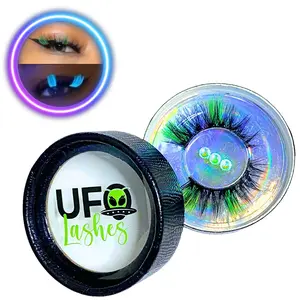 UFO Lashes Glow Collection - Green Spark Eyelashes