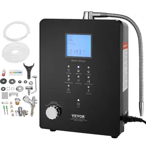 Summervibes VEVOR Alkaline Water Ionizer Machine, pH 3-11.2 Alkaline Acidic Hydrogen Water Purifier, 6 Water Settings Home Filtration System, Up to -800mV ORP, 9000L Per Filter, UV Function, Water Heating
