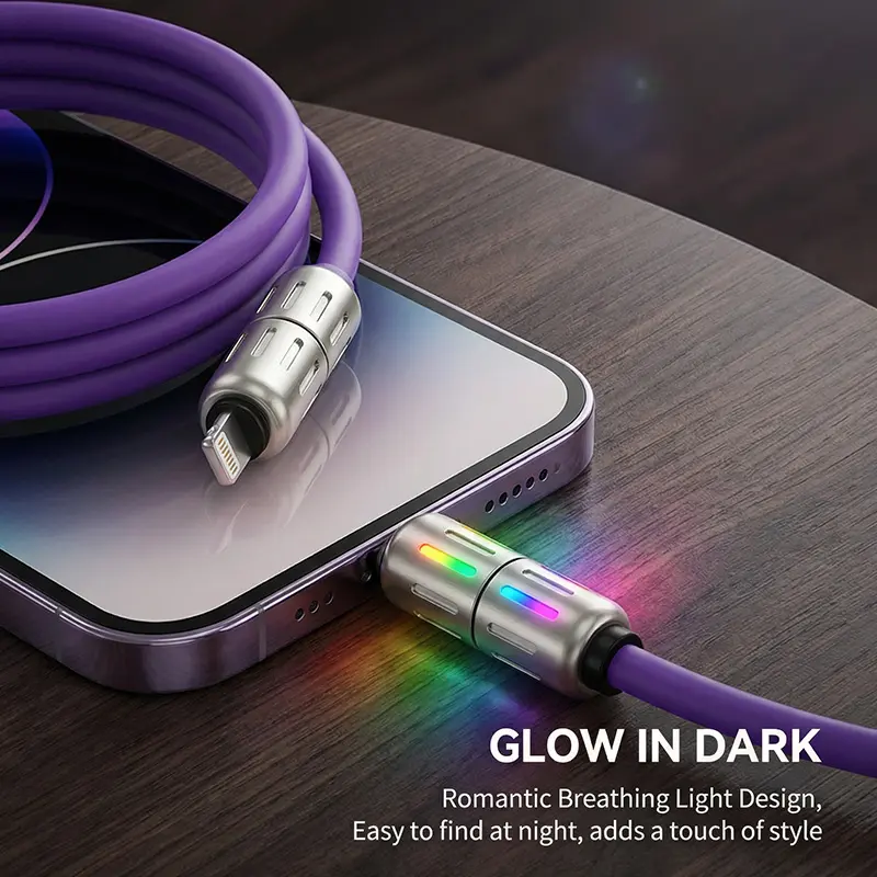 6.6FT 4-in-1 USB-C Cable, PD Fast Charging, Data Sync, EXAVON USB-A, Type-C, Lightning,  Aluminum, Compatible