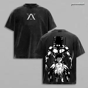 Retro Heavy Limited Gon Freecss Hunter X Hunter Anime Double Printed Vintage Washed Tee Unisex Oversize Anime Manga Washed Heavyweight Cotton T-shirt, Gift For Anime Fan Lover