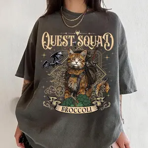 Broccoli Cat Shirt, Quest Squad Shirt, Fourth Wing Shirt, Basgiath War College,Xaden Riorson Shirt,Onyx Storm Shirt, Ridoc Gamlyn Shirt