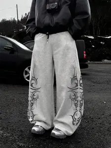 Men's Oversized Tribal Graphic Baggy Pants - 2025 Streetwear Trend | Bold Art Print, Comfortable for Daily & Street Styles - Must-Have! #MensStreetwear #OversizedPants #GraphicFashion #2025Trend 🛍️