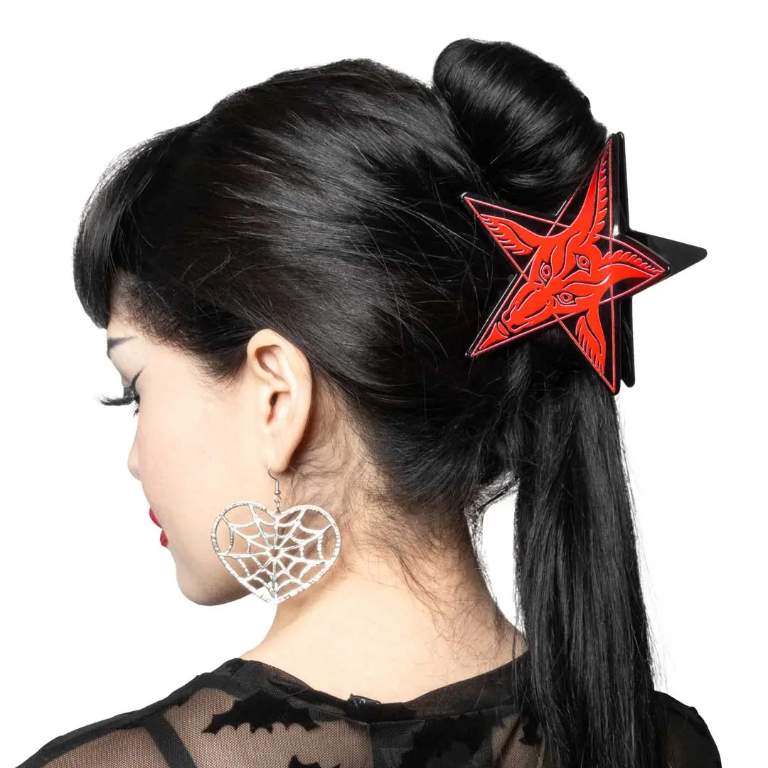 Baphomet Star Hair Claw Clip - TikTok Shop