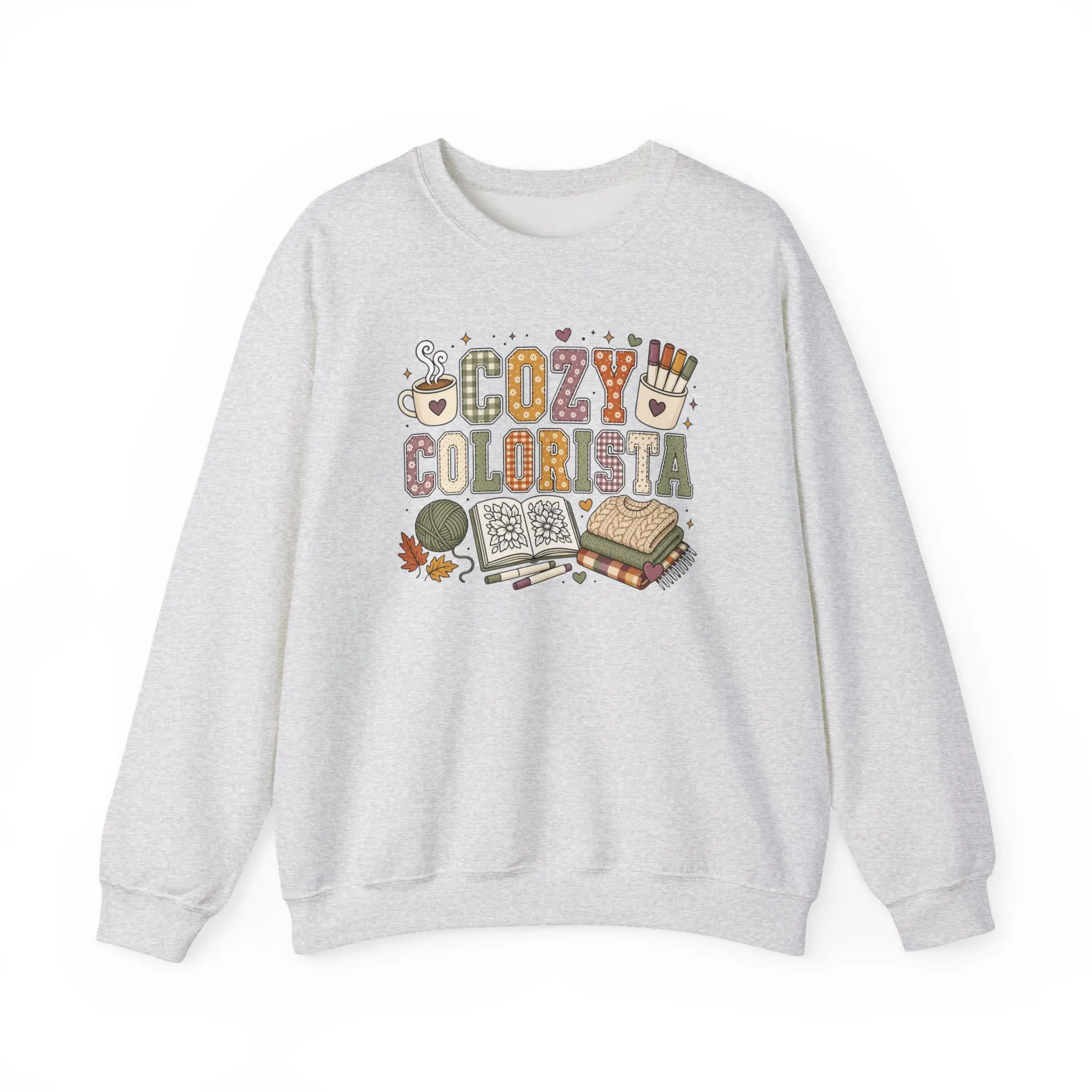 Cozy Colorista Crewneck Sweatshirt | Adult Coloring Sweatshirt | Fall Colorist Shirt | Marker & Coloring Book Lover Gift | Gildan Heavy Blend