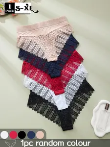 Women's Lace Panties Random Color Comfortable Breathable Fit Simple Elegant Home Triangle Underwear High Waist Briefs Holiday Party Gift Clearance Sale