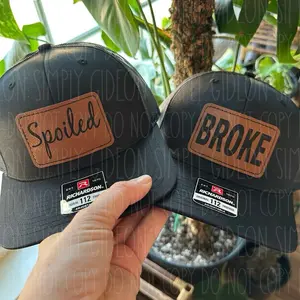 Spoiled & Broke Hat Bundle couples hats matching hats with leather patch