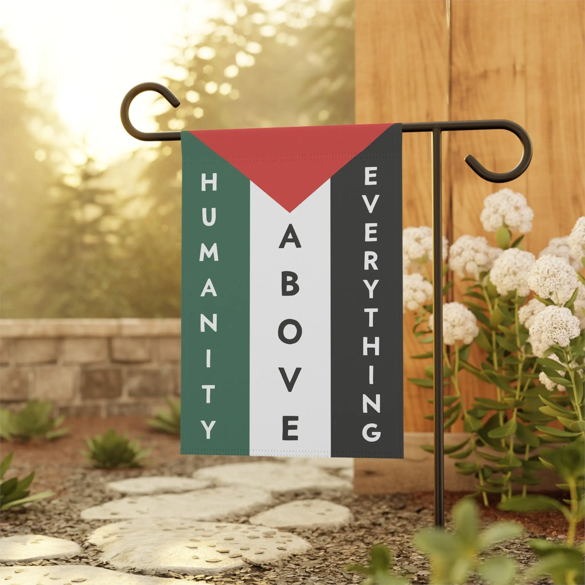Palestine Support Flag, Humanity Above Everything, Palestine Yard Flag, Gaza Aid, Free Palestine Palestinian Double Sided Flag