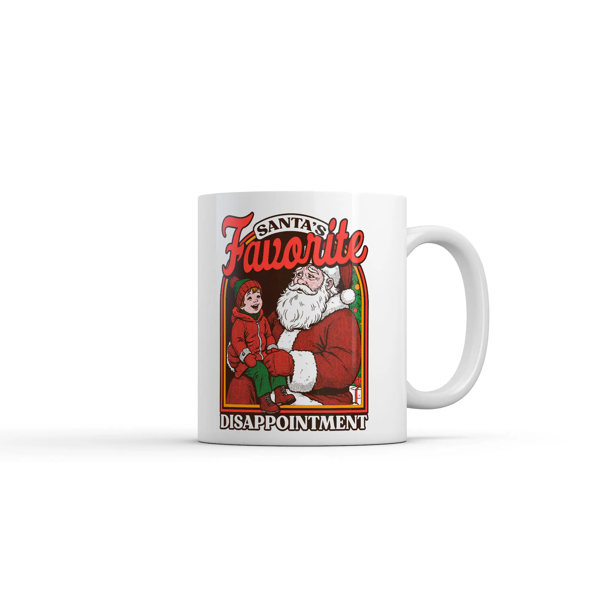 Santas Favorite Disappointment Mug Funny Sarcastic Christmas Graphic Novelty Coffee Cup - 11oz Funny Coffee Mugs Ceramic Printed Drinkware Cup