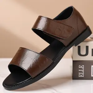 Summer comfort sandals Black Brown sandals rubber soles  design Casual Multifunctional Men's Flat Sandals