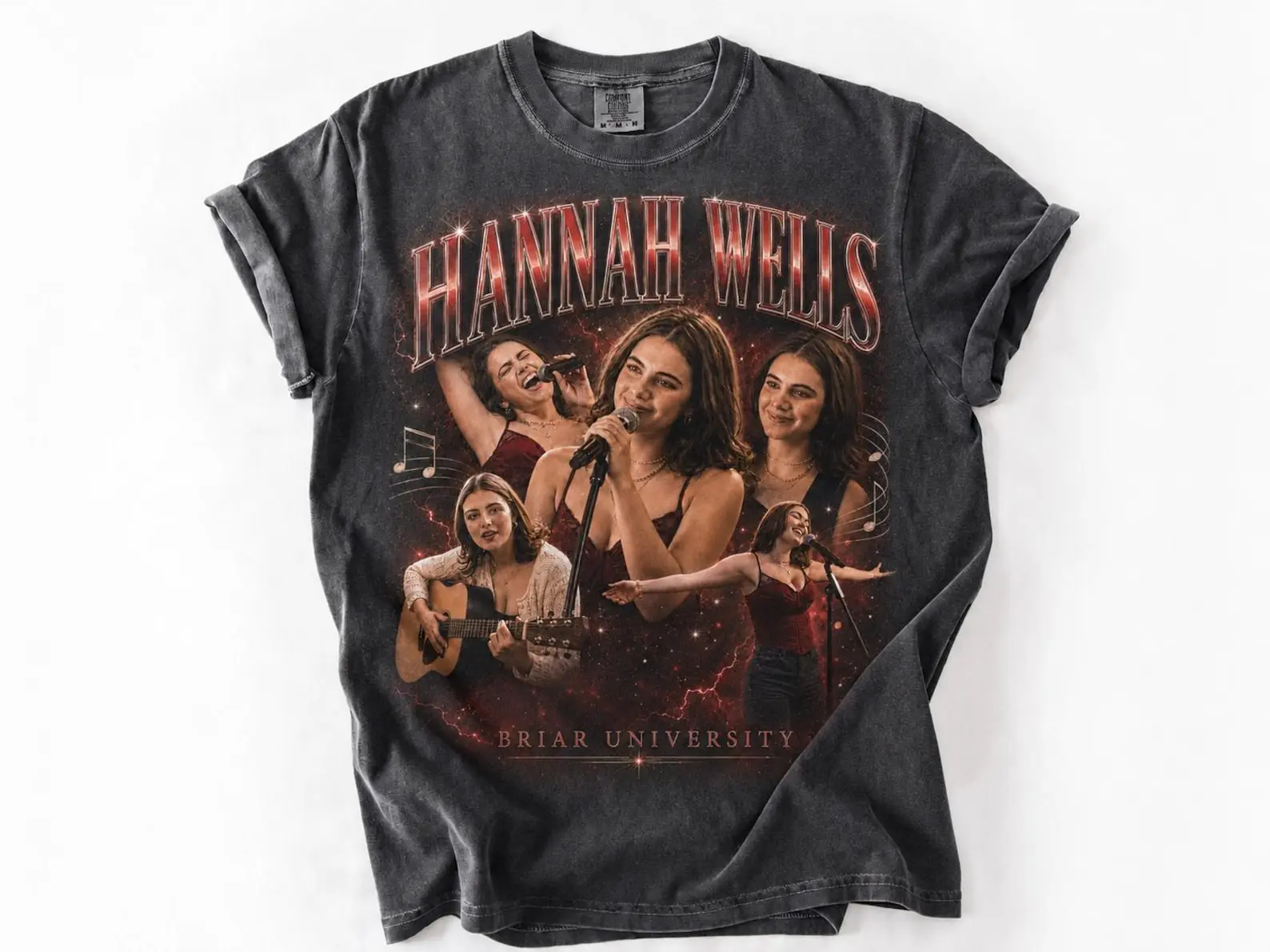 Get cozy in this vintage-inspired Comfort Colors tee featuring Hannah Wells and Garrett Graham from The Deal. A cozy, pigment-dyed t-shirt for music major readers and Off Campus fans alike.