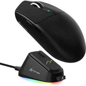 ATTACK  G3PRO  Gaming ,Tri-Mode,/2.4G/USB,59g Ultra Lightweight,25K DPI,100M Clicks Switches,RGB   Dock,PAW3311 Sensor,BK52820 Chip-Black