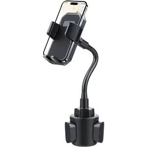 Cup Holder Phone Mount, 2 in 1 Adjustable 360? Rotation  Cellphone Cradle with Expandable Base, Shockproof Auto Smartphone Hanger, Universal for SUV, , RV