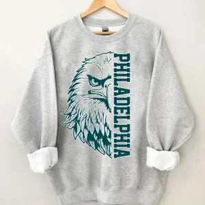 [ Sale off to 50% ] Vintage Philadelphia Sweatshirt, Philadelphia Football Crewneck, Go Philly Football Sweater, Philly Retro Sweatshirts