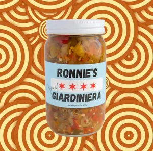 Ronnie's Original Giardiniera (Mild/Medium), 16oz (Chicago Italian Condiment Made with Peppers, Vegetables, Spices, and Extra Virgin Olive Oil)