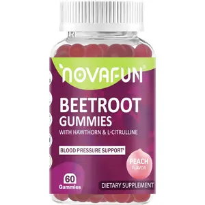 Sugar Free Beet Root Heart Health Gummies, Nitric Oxide Boost with Hawthorn & L-Citrulline for Blood Flow, Energy & Antioxidant Support, Vegan, 60 Count neuro gum feminine ph balance ounce hope sugarfina Healthcare Dietary Berry Supplement
