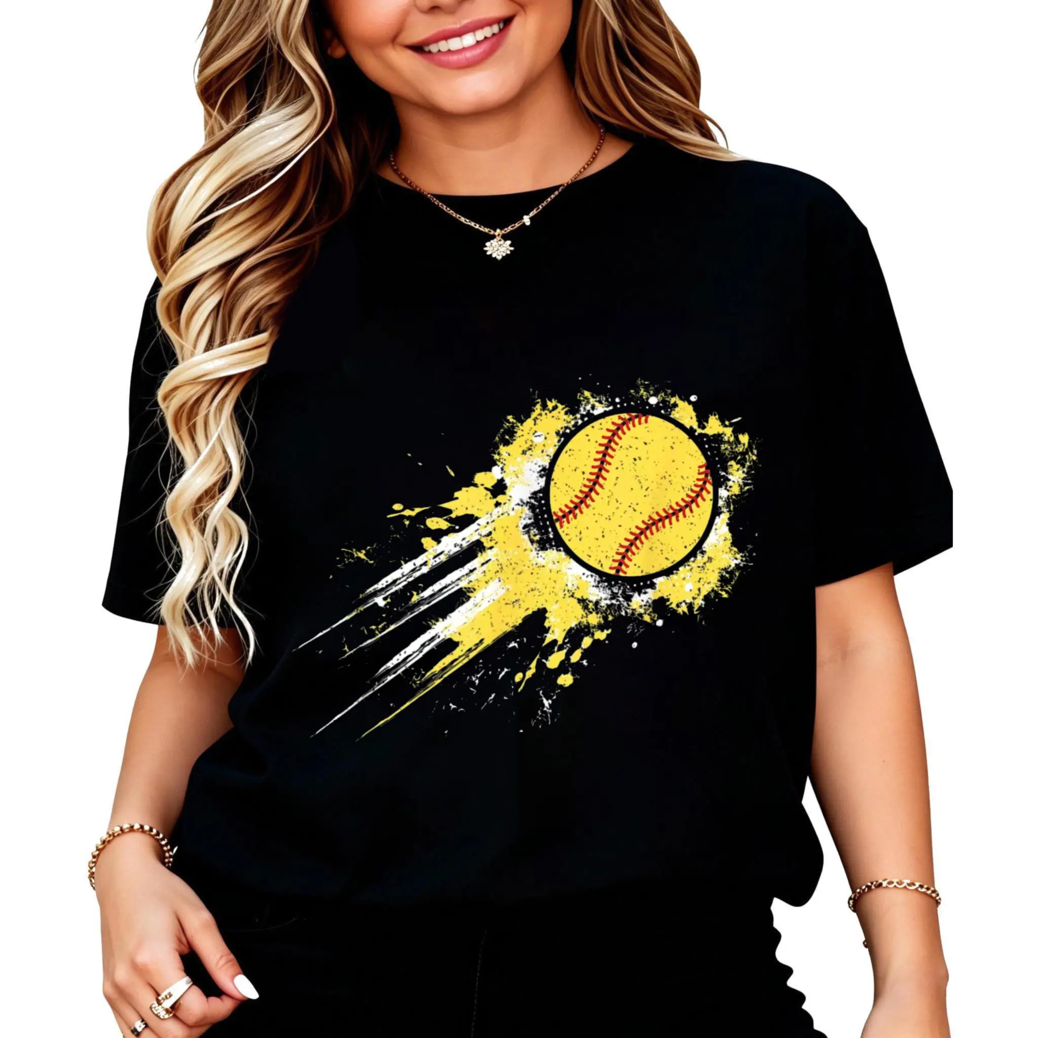 Unisex Softball Player Vintage Softball Lover Men Boys T-Shirt