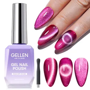 Gellen Rose Pink Cat Eye Gel Polish, 18ml –  Pink Cat Eye Nail Gel with Magnet Stick