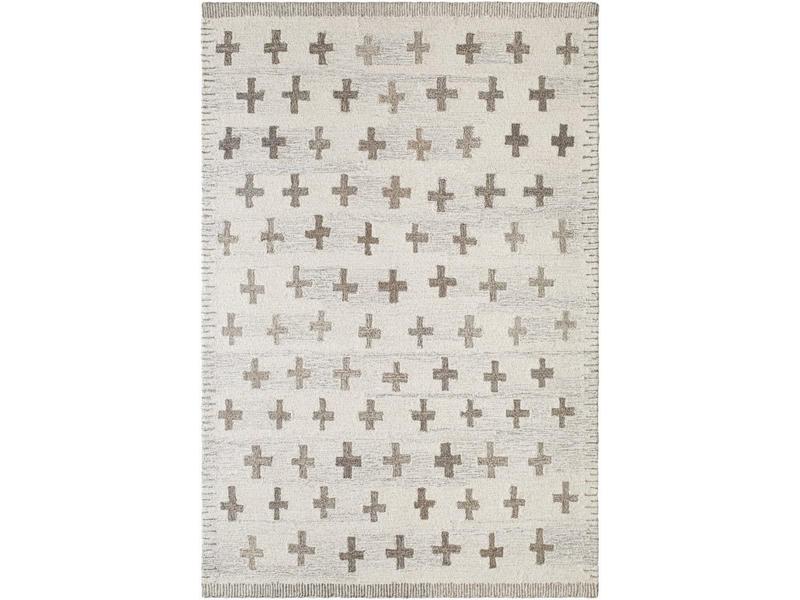 Livabliss GND2368-810 Durable 8' x 10' Hand-Tufted Granada Rectangular Casual Area Rug, Ivory & Medium Brown Indoor Home Decorative Living Room Rug, Spot-Clean Compatible