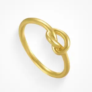EVRY JEWELS Gold or Silver Plated Women's Hypoallergenic Knot Ring