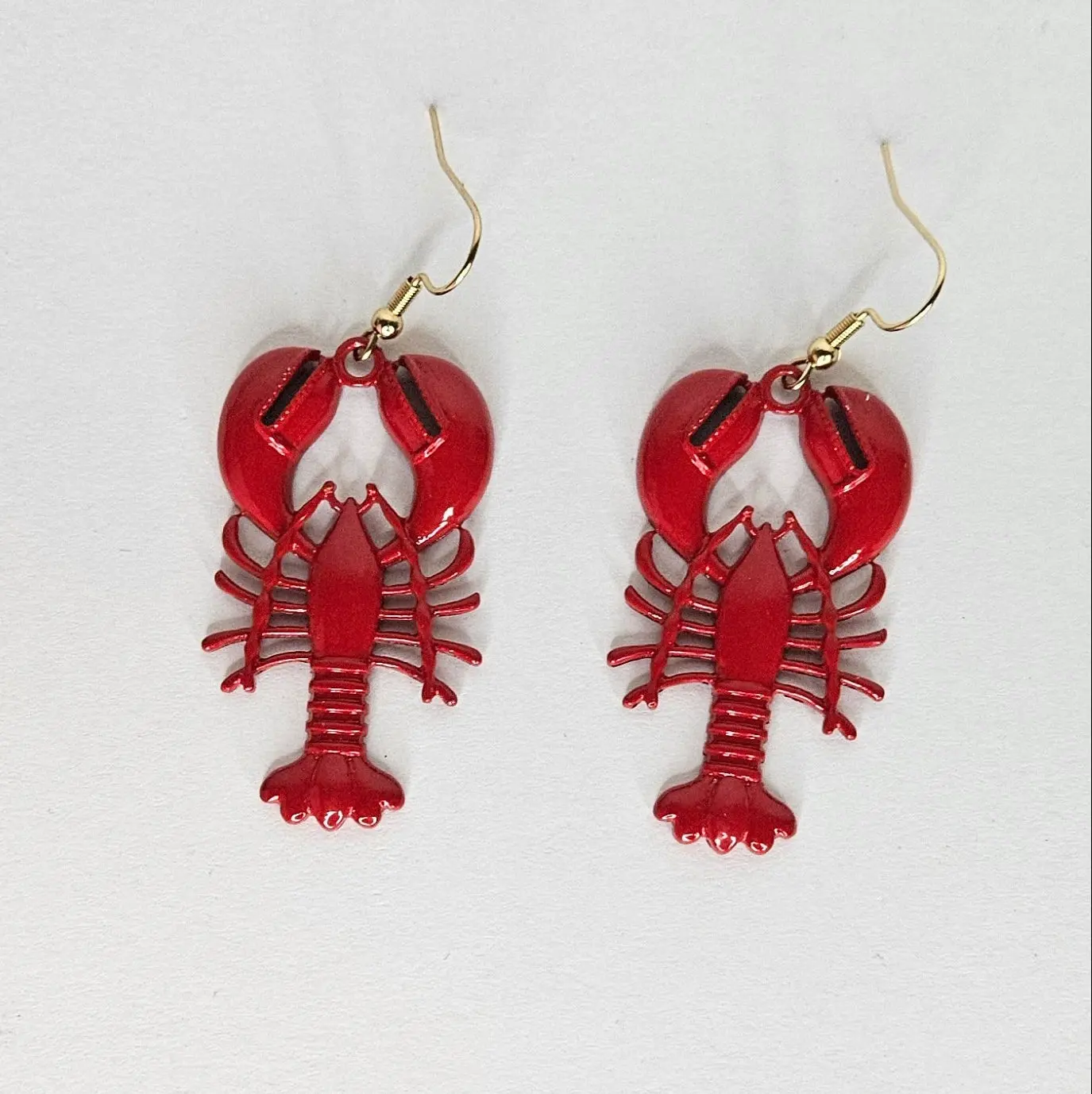 Irina Red Lobster Earrings (Aretes)