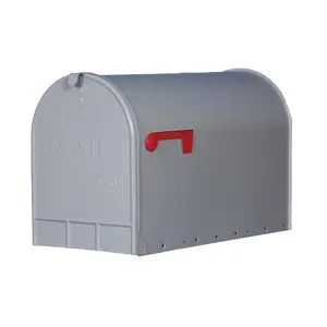 Gibraltar Mailboxes  Stanley Classic Galvanized Steel Post Mount Mailbox, Gray, Mailbox Posts, Us Postmaster General Approved, Postmount