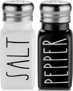 Salt and Pepper Shakers Set Cute Kitchen Decor for Home Restaurants Wedding Stainless Steel with Lids Seasoning Utensils