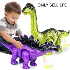 Interactive Electric Dinosaur Toy Set, Sound & Light Effects, Walking Action, Perfect Gift for Boys Ages 3-6, Party Decorations, Action Figure Set