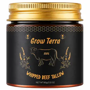 Grow Terra Grass-Fed Beef Tallow & Manuka Honey Balm | Aging & Wrinkle Relief | Line Smoothing Multi-use Balm | Grow Terra Natural Face & Body Balm with 100% Natural Ingredients