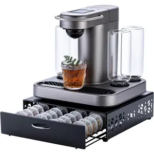 for Bartesian Pod Holder  Pod Storage bartesian Capsule Organizer Bar Design And  Machine Stand Black Metal(40 Pods Capacity)