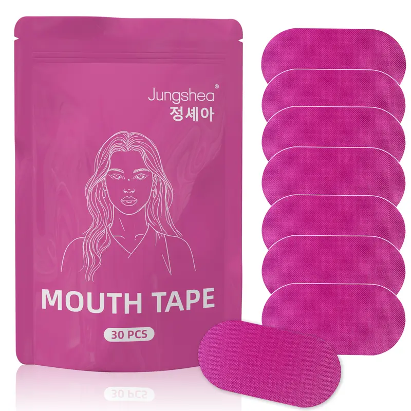 Jungshea Mouth Tape for Sleep - Pink, Gentle Adhesion, 30-Piece (1-Month Supply) Health Medical Accessory for Snoring