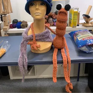 Crochet Marcus the Worm - Unique Worm-Themed Crochet Creation for Decorative Purposes and Crochet Enthusiasts