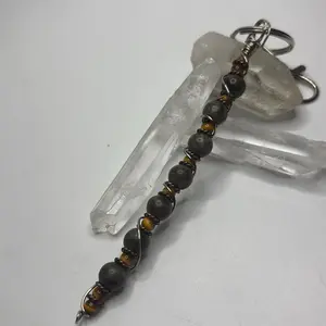 Protection keychain (tiger eye/agate)