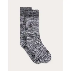 Chunky Bed Socks - Black Marl