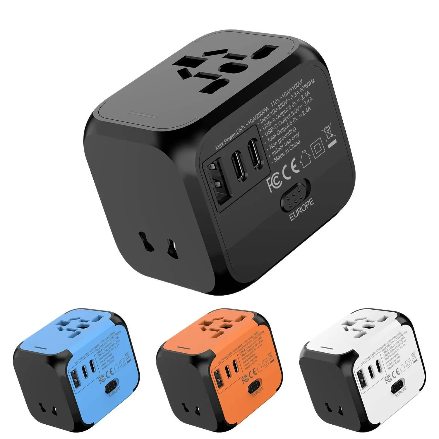 Adapter Plug Conversion Socket Multi-Country Adapter 2.4A Multi-Function Socket Travel Adapter Plug