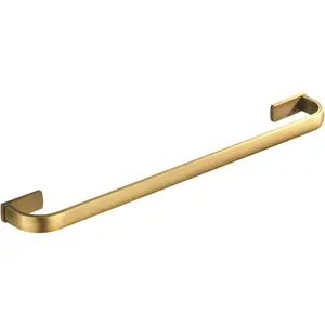 Rail Bar Single Layer Brass Antique Holder Wall Mounted 57 cm / 22.44 inches, Brushed Bronze