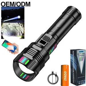 Rechargeable Aluminum Alloy Flashlight, High Bright Long Lasting Display, Portable Camping Gift Box, Model Xinghao A08