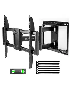 【FathersDayGift】monTEK Full Motion Adjustable TV Wall Mount for 13–120 Inch Flat & Curved TVs and Monitors, Swivel & Tilt Articulating Bracket, Holds up to 264 lbs