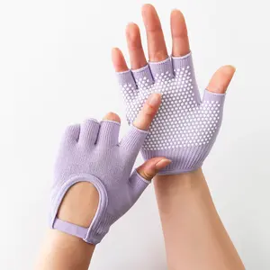 [Popular] Women show their fingers to keep their backs warm, five-finger aerial yoga gloves, non-slip yoga professional aids Support Correction Posture Trainer Fitness