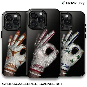 Diamond Gloves Football Ice Man Inspire Phone Case - Ohio Notre Dame Texas Design, Champagne Papi Vibe Cover for 17 Air Pro Max