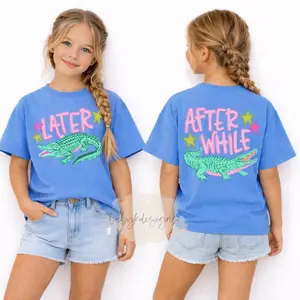 Later Gator After While Crocodile Shirt, Girls Graphic Tee, Trendy Alligator Shirt, Funny Kid Shirt, Summer Gator Shirt, Southern Saying