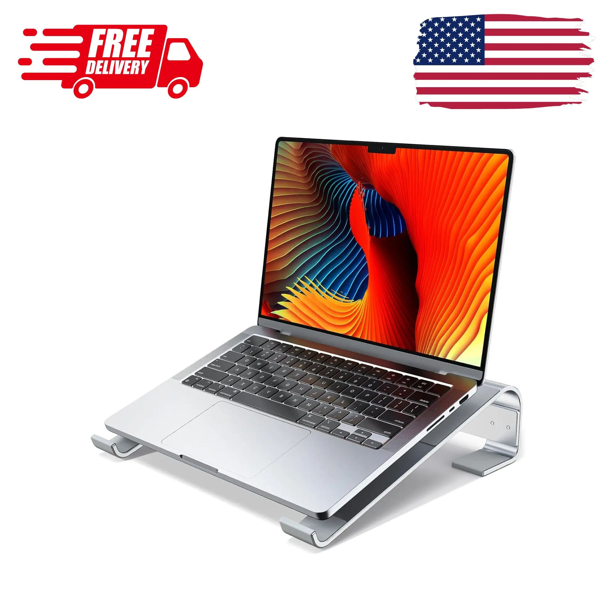 Laptop Stand for Desk, Aluminum Laptop Riser, Ergonomic Computer Stand Compatible