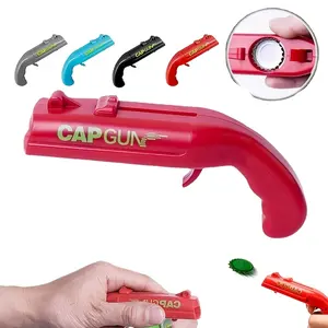 Bottle Cap Gun |   Portable Beverage Bottle Opener, Bottle Cap Transmitter, Kitchen Party Supply Tools, Plastic, 13cm/5.11in Long, 6cm/2.36in Wide, 40g/1.41oz, Brand: CAP GUN