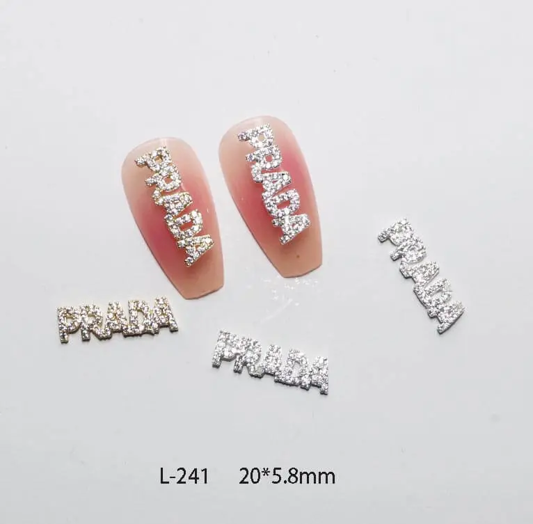 Nail Charm L241 - 2pcs/Bag - Elegant Design for Nail Polish Use
