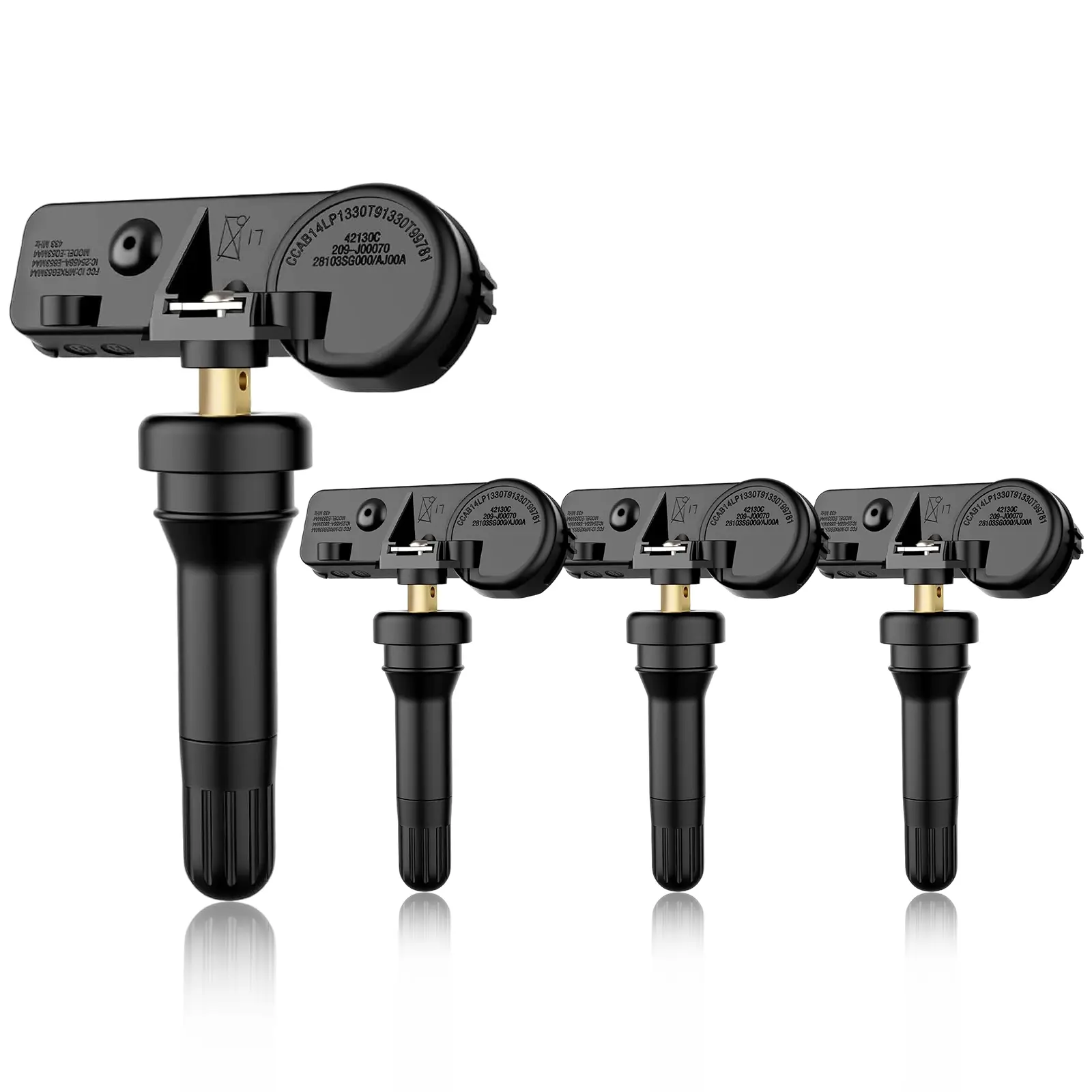 4PCS Pre-programmed TPMS Sensor- 4PCS Pre-programmed TPMS Sensor Compatible with Jeep, Dodge, Chrysler, Fiat - 300, Durango, Challenger, Journey, Ram 1500, Wrangler, Grand Cherokee - 433MHz Tire Pressure Monitoring Sensor 56029398AA, 2-Year Guarantee, Alu