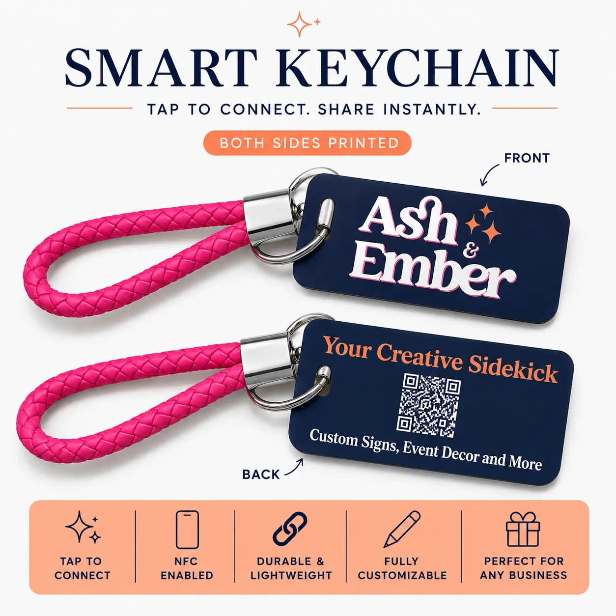 Personalized Smart NFC Keychain
