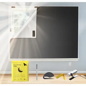 Blackout Curtains for Bedroom, 78" x 57" Portable DIY Blackout Blinds, no Drill Blackout Shades & Window Heat Blocker & blinds for indoor windows Pefect for Dormitory,  , Travel