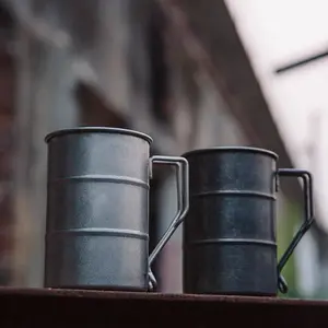 Outdoor 304 stainless steel Marco cup water cup, industrial style retro old creative coffee camping picnic beer cup