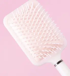 Konvy Square Air Cushion Massage Hair Comb #Champagne / #Pink