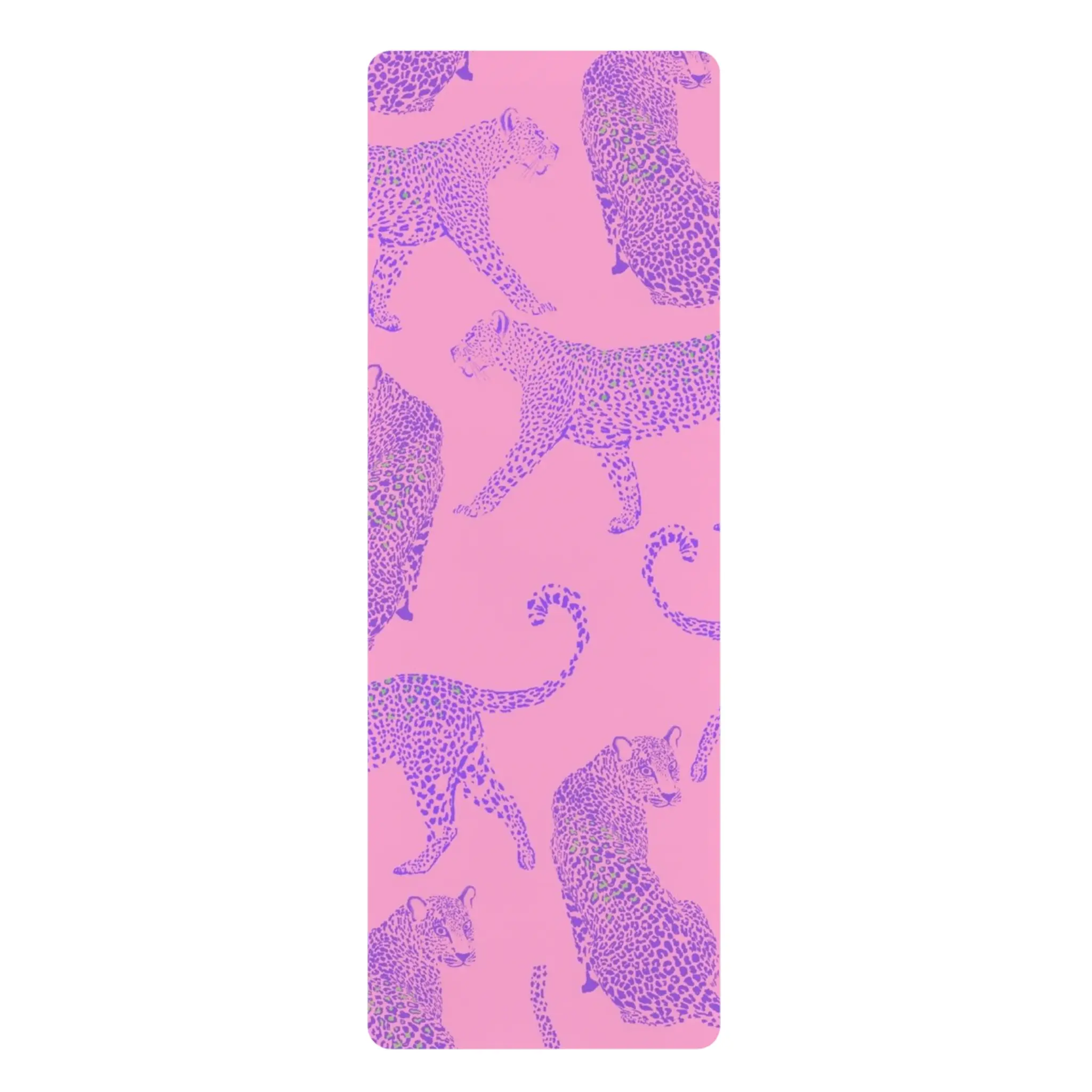 Fun Leopard Print Yoga Mat for Women, Exercise Mat for Home, Fitness Gift, Yoga Essentials, Cute Sports Gear